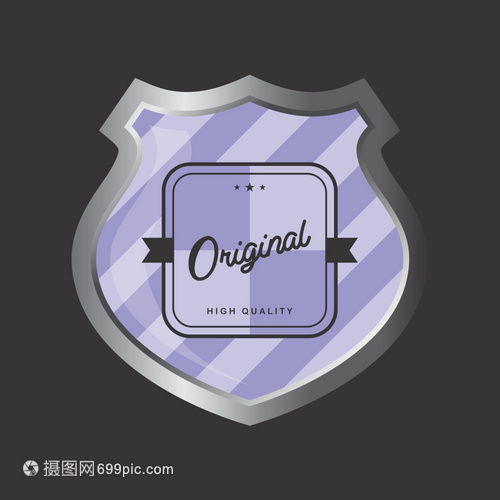 徽章盾牌產(chǎn)品標簽矢量圖解與金屬工藝品解析